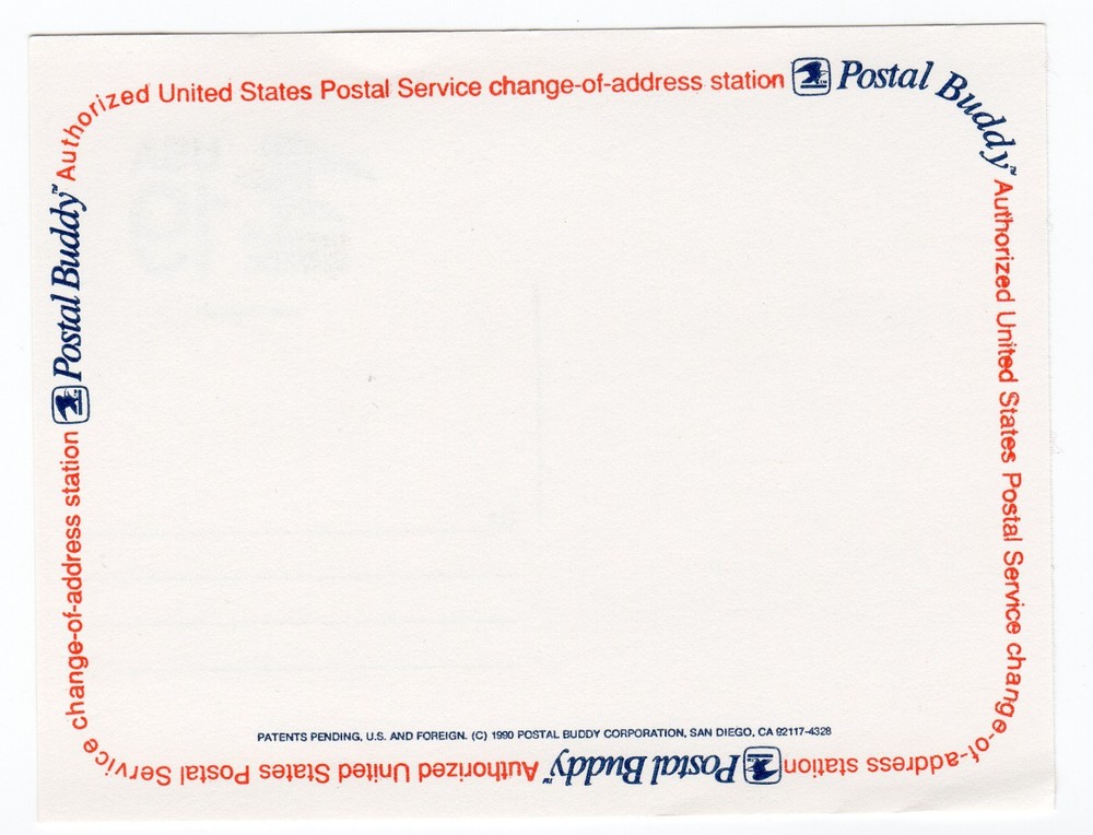 Scott #CVUX2 Postal Buddy Address Change Eagle Card