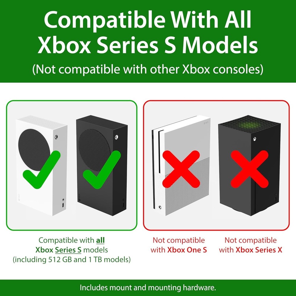 Total Mount: Stylish Wall Mount for Xbox Series S with Ventilation Features