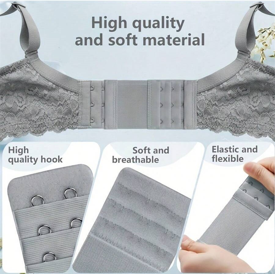 3ROW 2,3,4 Hook Bra Extender Extension Bra Strap Strapless Underwear Maternity