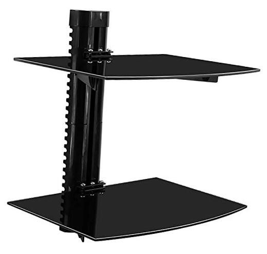 Floating Wall Mounted Shelf Bracket Stand for AV Receiver, Component, 2-shelf