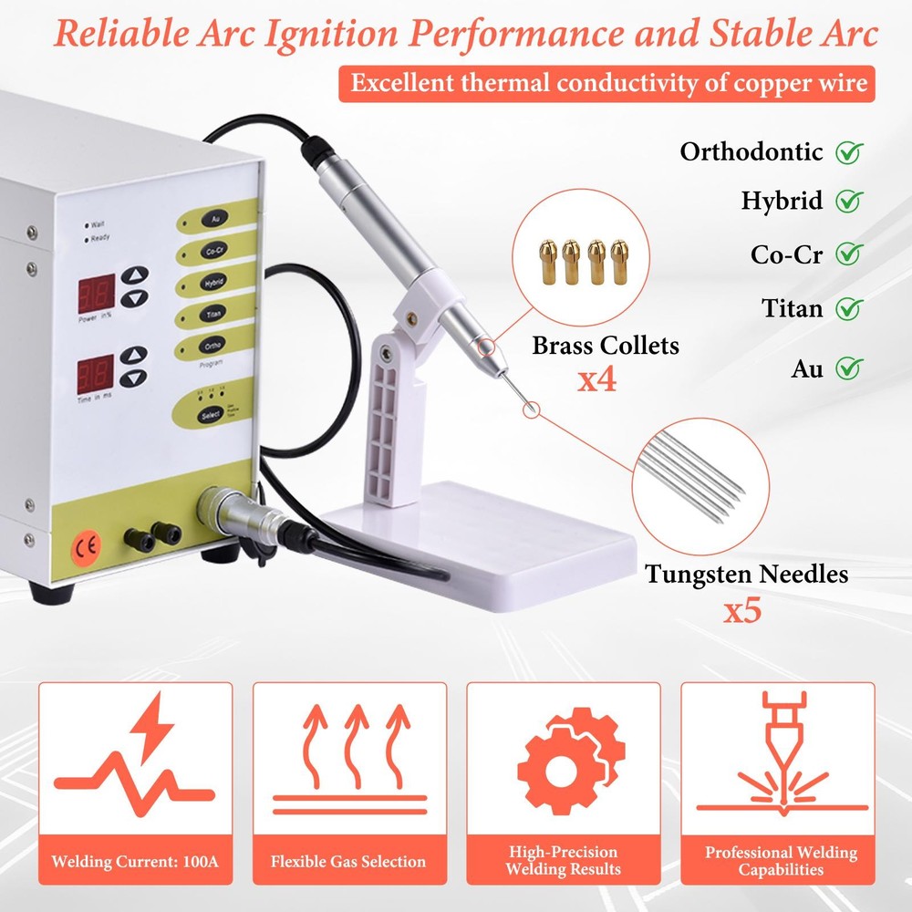 Jewelry Automatic Spot Welding Machine 110V 60HZ Pulse Argon arc Welding Machine