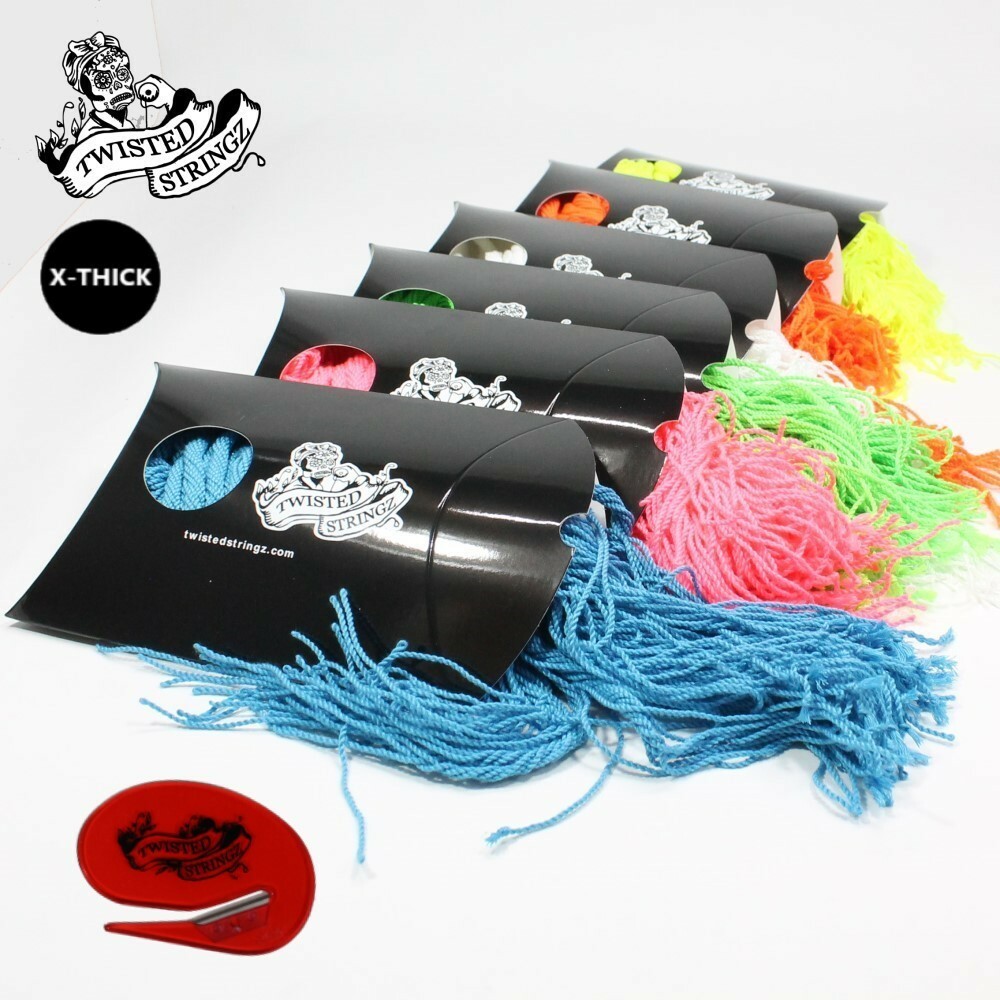 Twisted Stringz Yo-Yo Strings - Polyester - Extra Thick YoYo String - 100 Pack