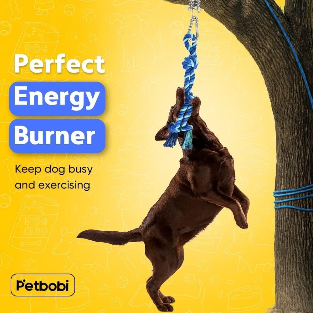 Bungee Dog Toy, Tree Tug Toy for Pitbull Interactive & Exercise, Spring Pole NEW