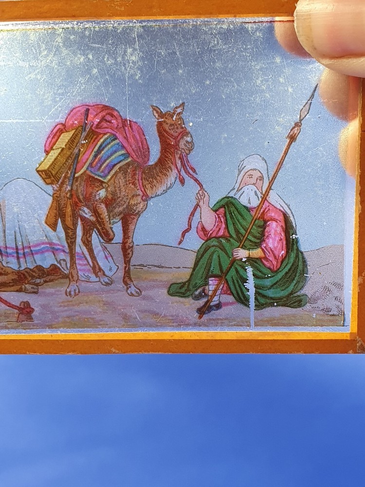 5 Vintage Glass Panoramic Magic Lantern Slides