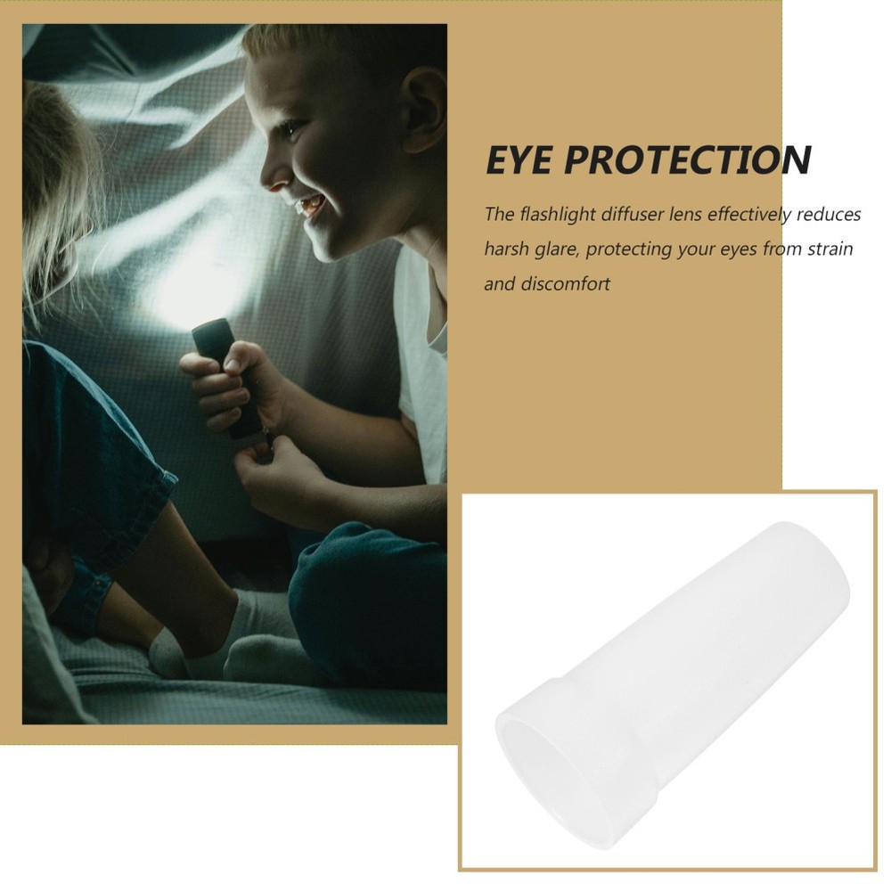 Flashlight Protective Cover Diffuser Lens Bright Reading Attachment