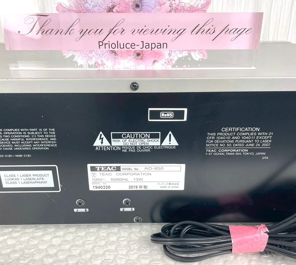 TEAC AD-850 CD Cassette Deck Combo Player With Remote Tested Working