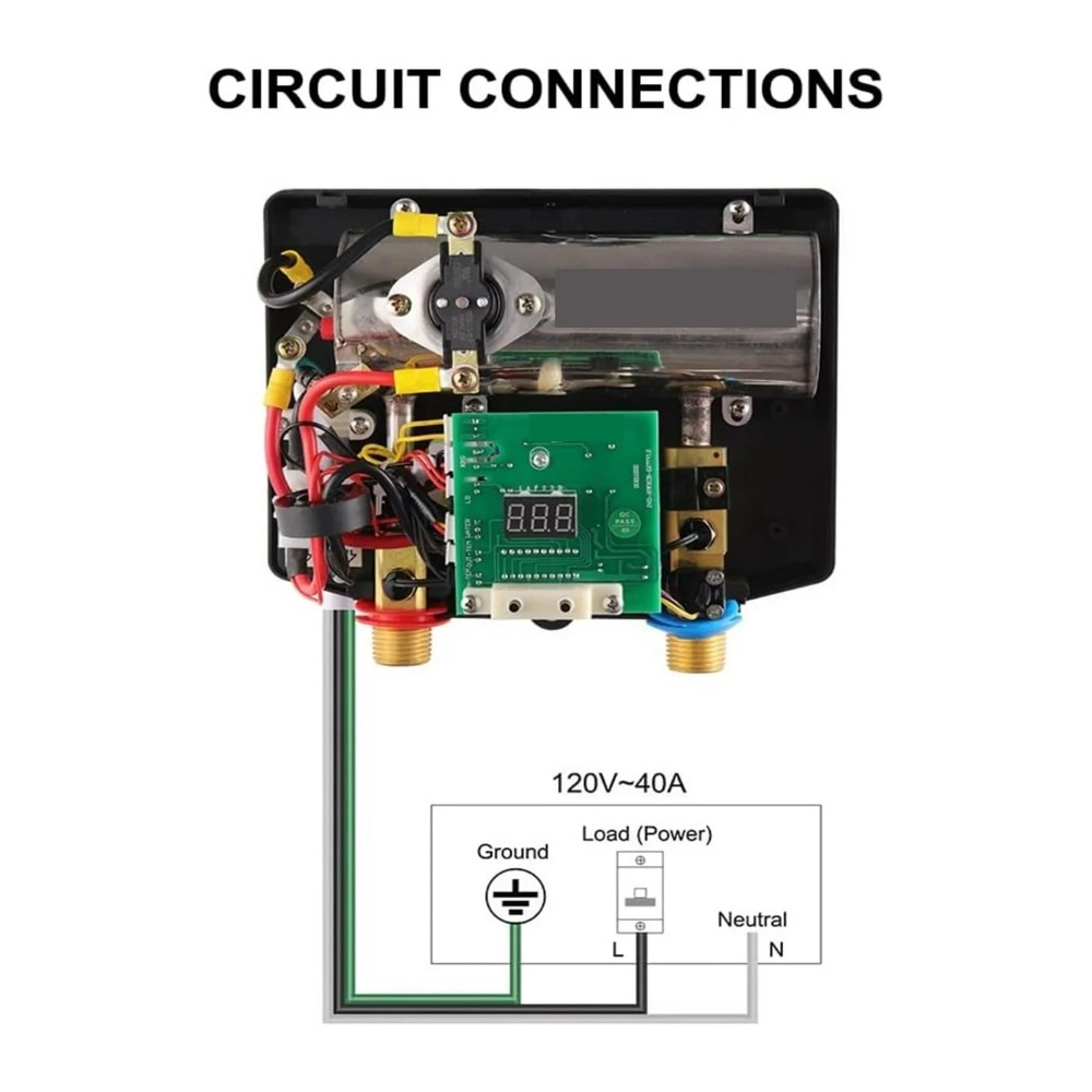 ADSER 3.5KW 120V Compact Tankless Instant Hot Water Heater - White - New OPened