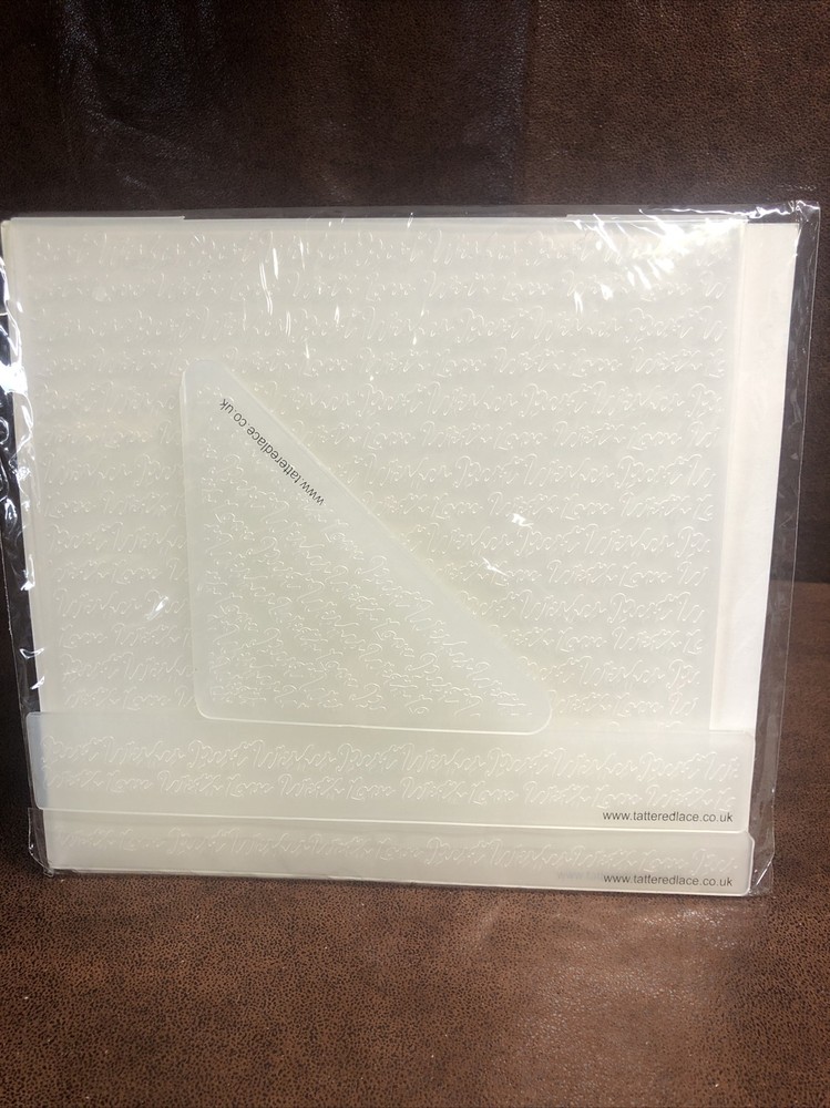 Tattered Lace - 4 Embossing Folders - Calligraphy Script - EF081