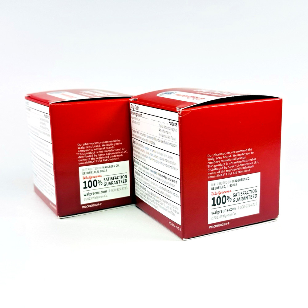 (2 Pack) Walgreens Homeopathic First Aid Ointment (2 oz) Compare To Emuaid Max