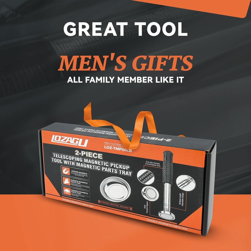 Telescoping Magnetic Pickup Tool with 50lb Pull Force, Magnet Stick Extendabl...