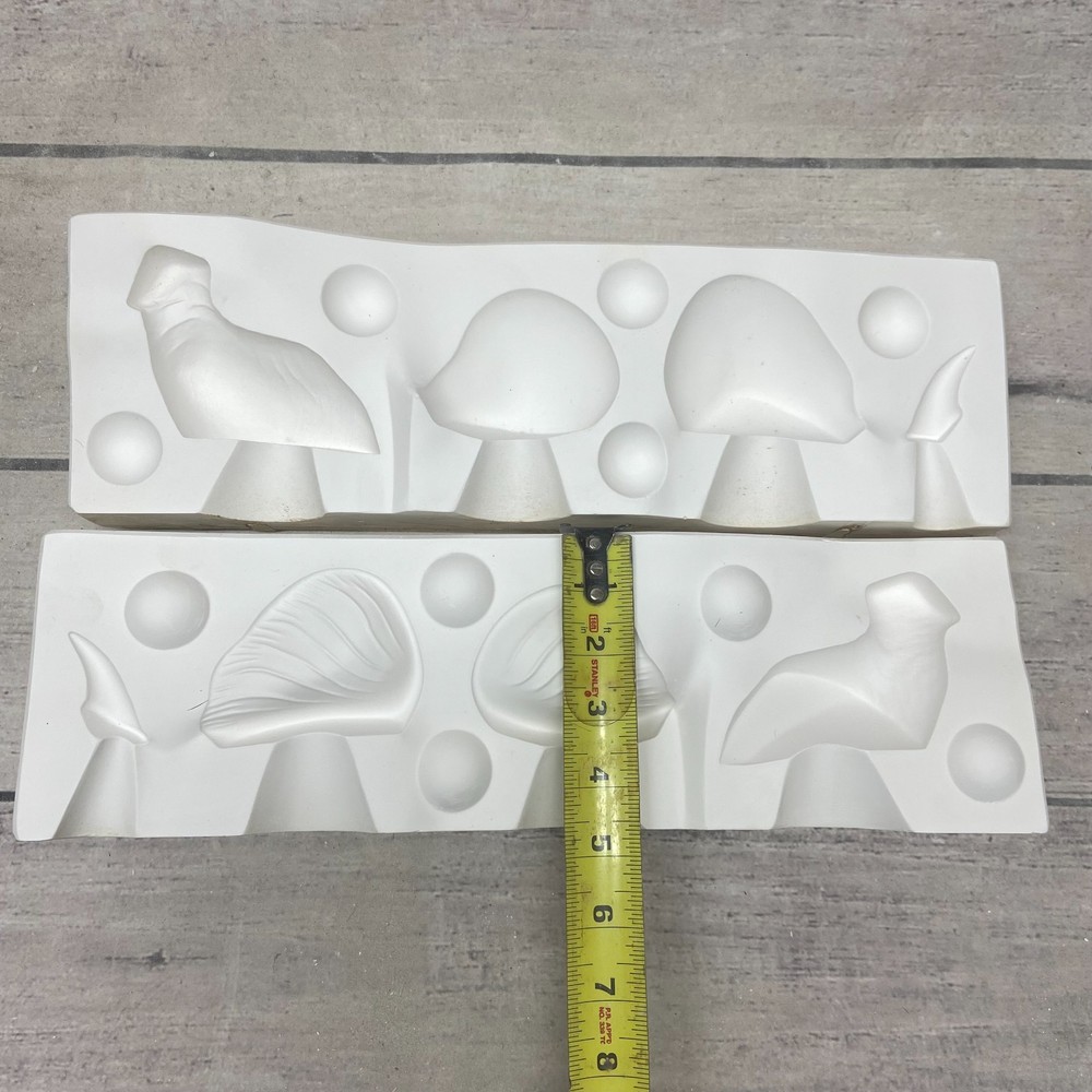 Whitehorse Ceramic Casting Mold Mushrooms Toadstool Figurine #1329
