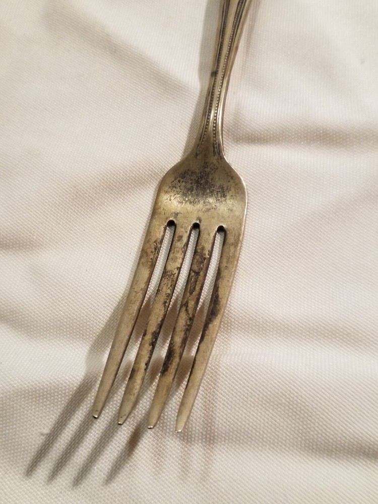 Regal Silver Co. Vintage Silver Dinner/ Table Fork 7.5" Tarnished Antique Fork
