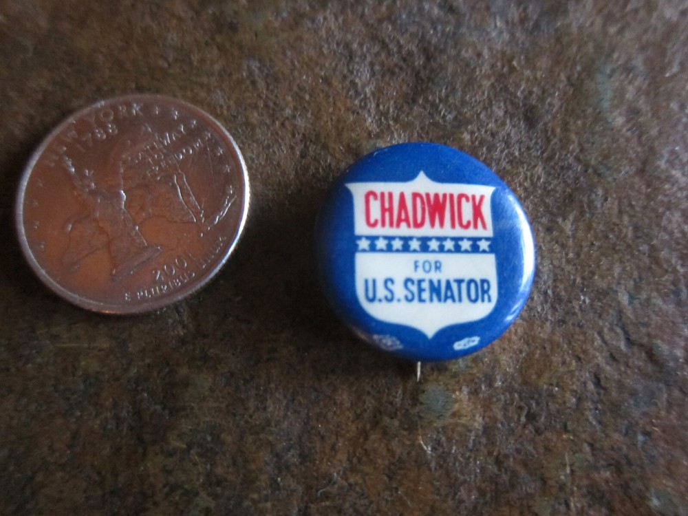 7/8" Chadwick U.S. Senator Pinback Button