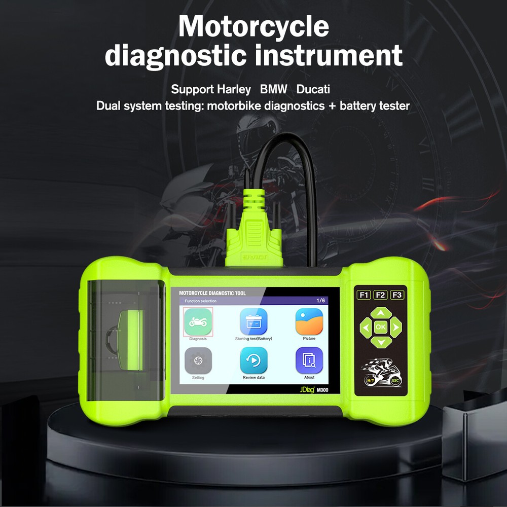 Jdiag M300 Motorcycle OBD2 Scanner Full System Fault Code Reader Diagnostic Tool