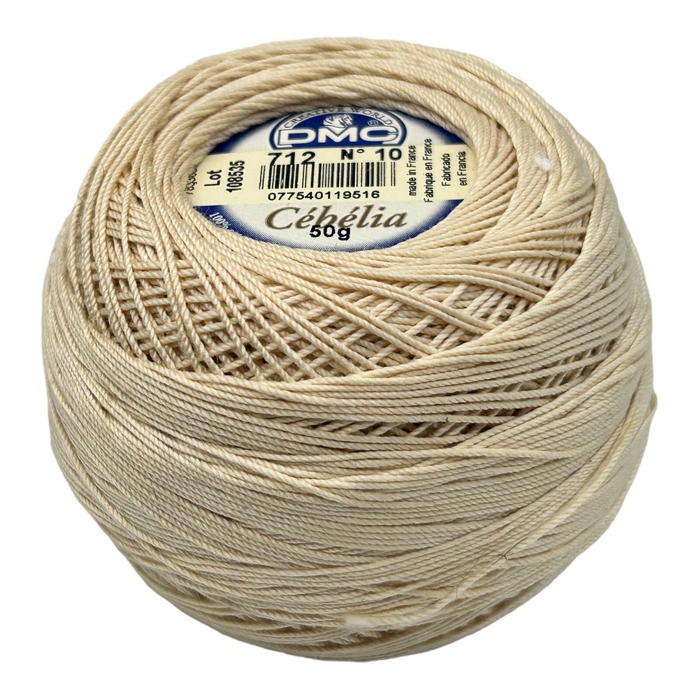 DMC Traditions Crochet Multicolor & DMC Cebelia Cream Thread Size 10 - Preowned
