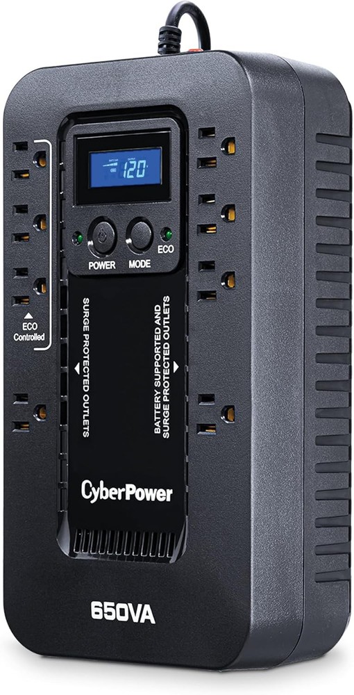 Battery Backup Surge Protector UPS System Compact