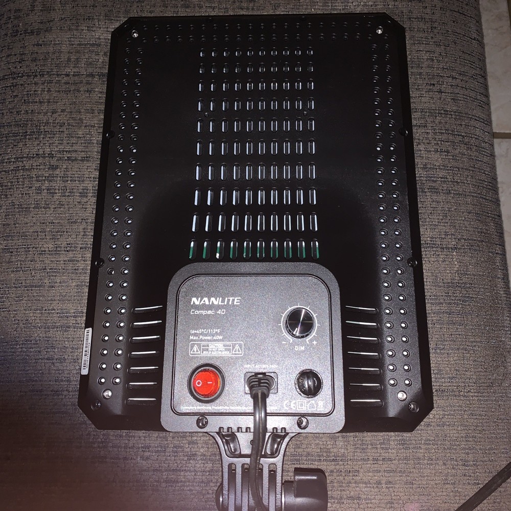 Nanlite Compac 40 LED studio light and Power Cord Only Used