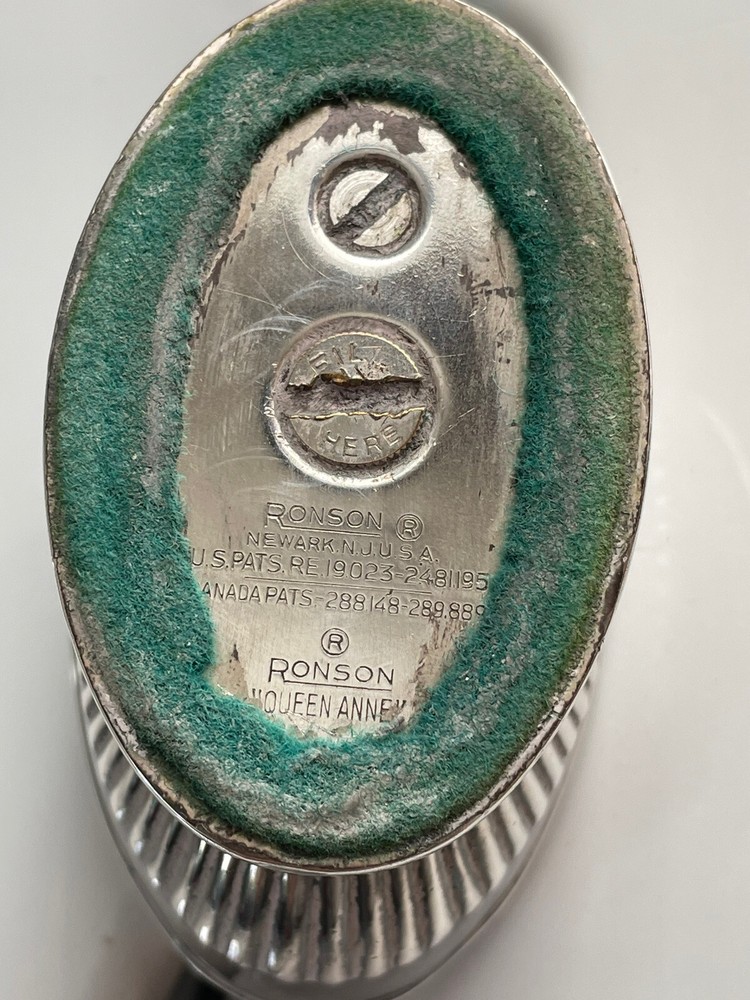 Antique Table Lighter Ronson Silver Queen Anne 1936