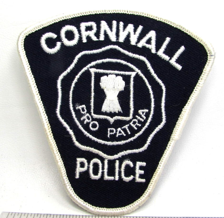 Vintage Cornwall ON Canada Police Department Jacket Patch First Responder