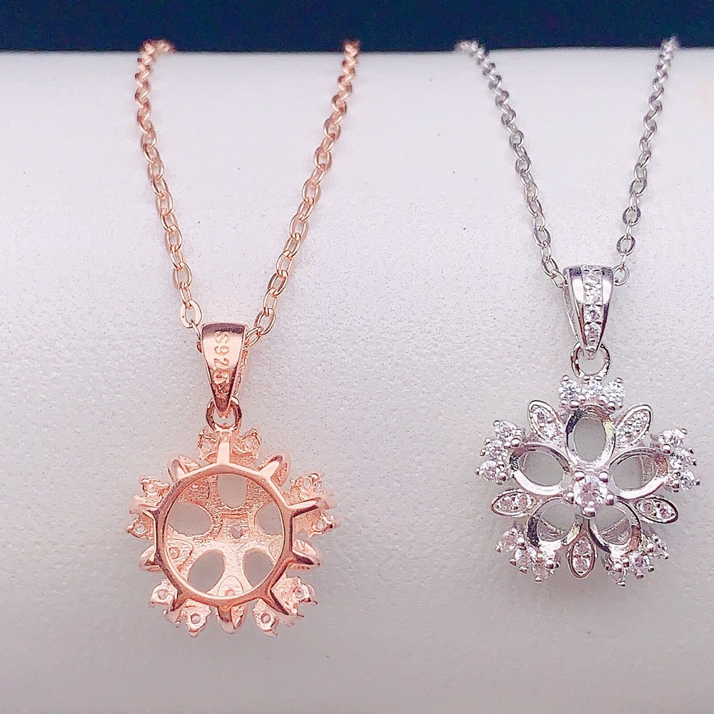 Silver 925 pendant empty setting, DIY blank setting YD94