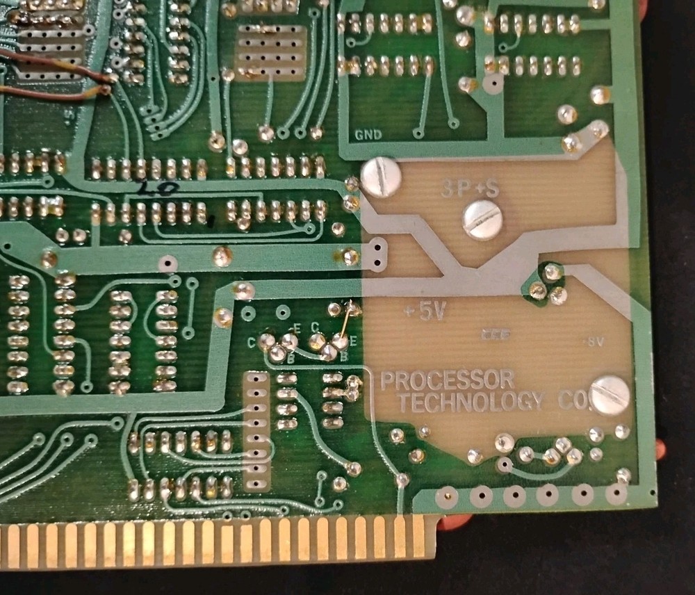 Processor Technology VDM-1 Rev D, 3P+S (1976) Matching S-100 Bus Boards Untested