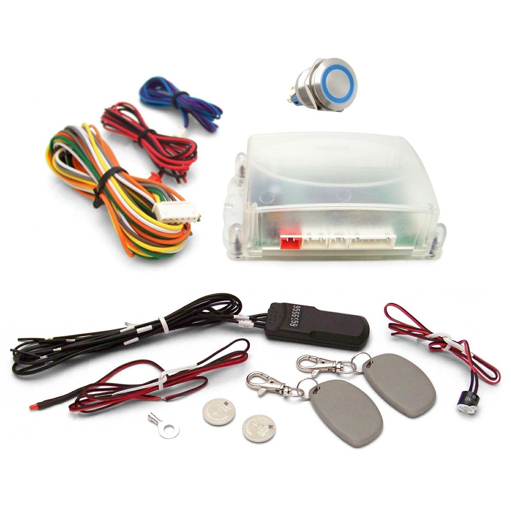 One Touch Engine Start Kit with RFID - Blue illuminated Button VPAHFS1002B