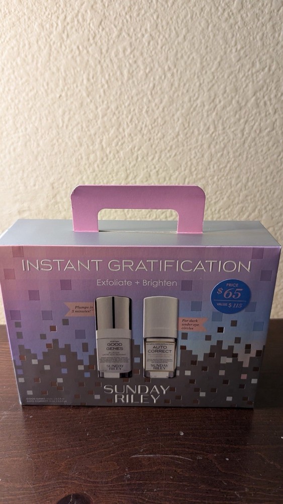 Sunday Riley Instant Gratification Exfoliating Set Good Genes Auto Correct