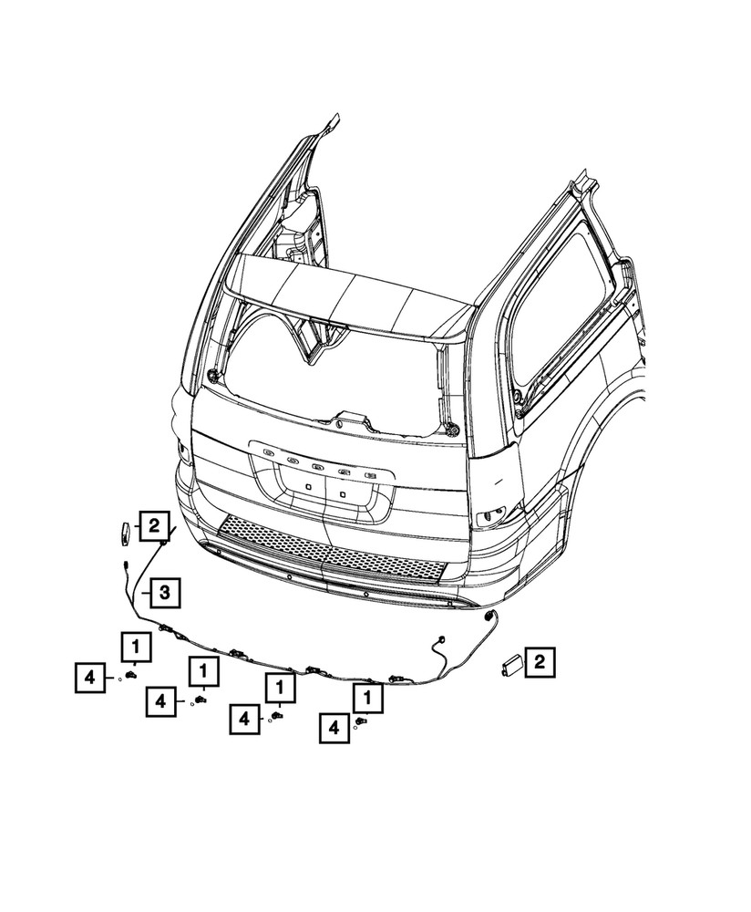 Genuine Mopar Blind Spot Detection Sensor 68252465AB