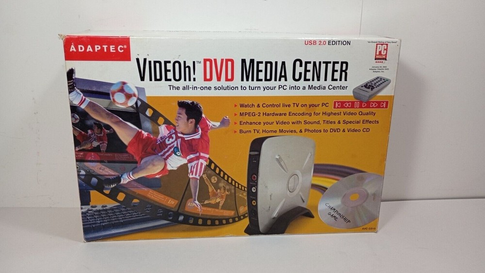 Adaptec AVC-2310 Video Capture Device Complete Bundle w/ Original Box