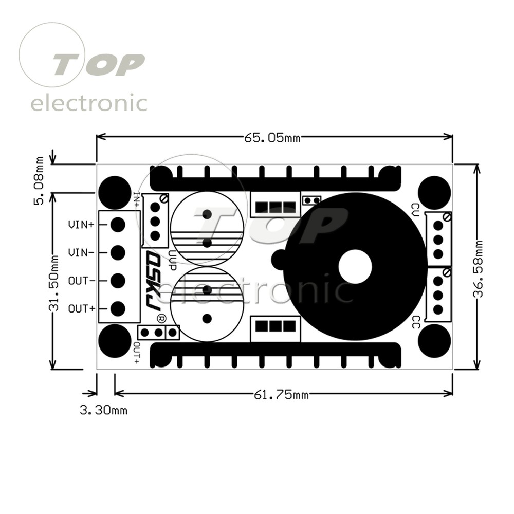 80W 12A Auto Boost Buck Regulator Module 10-35V to 1-35V Charging Module