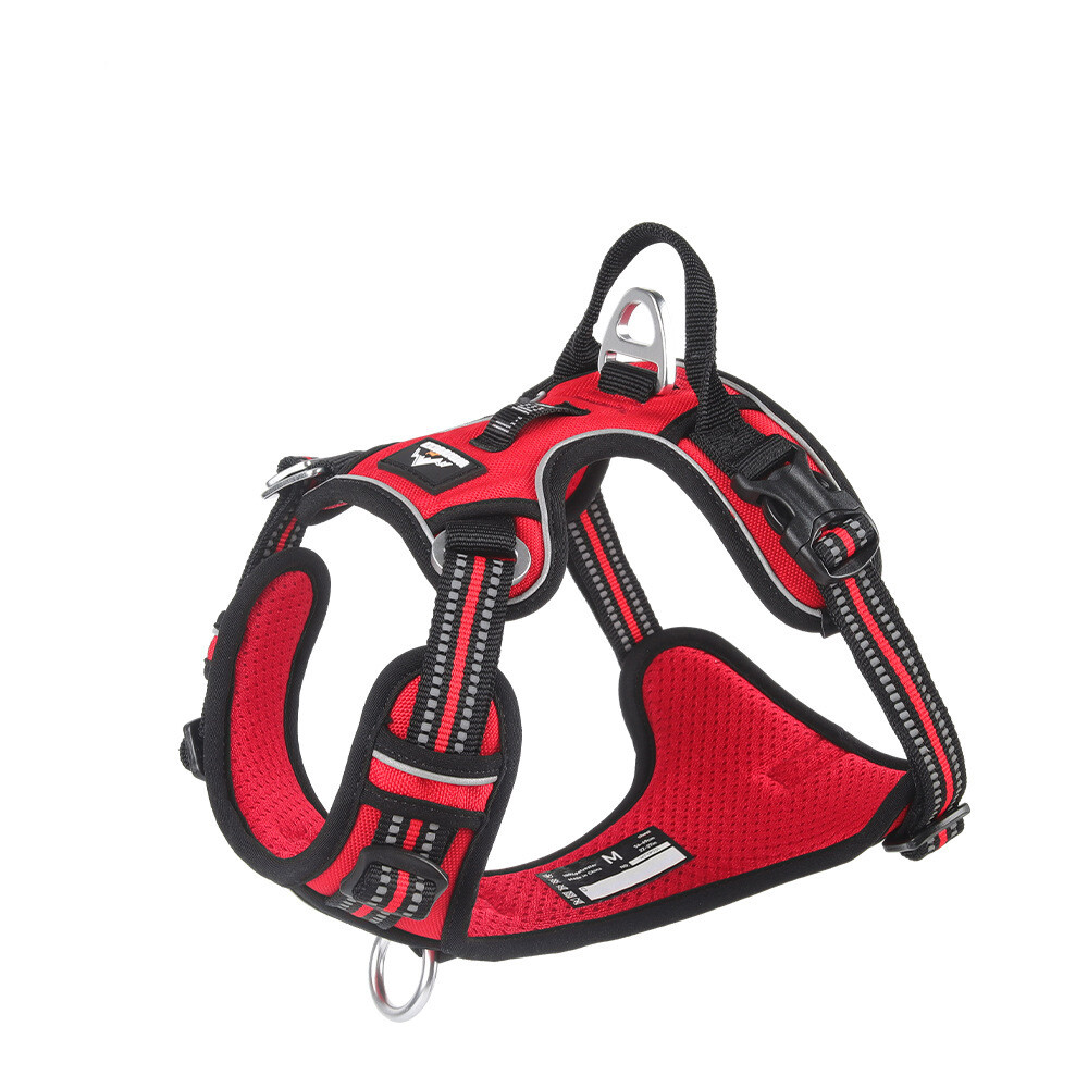 Dog Adjustable with Handle Red Black Blue Harness No-Pull Control XS S M L XL