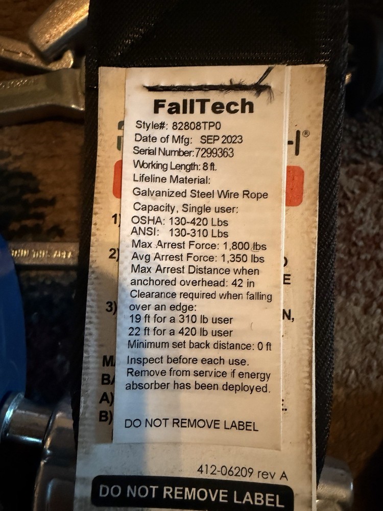FallTech FT-X Retractable Lanyards One Pair (See Description And pictures)