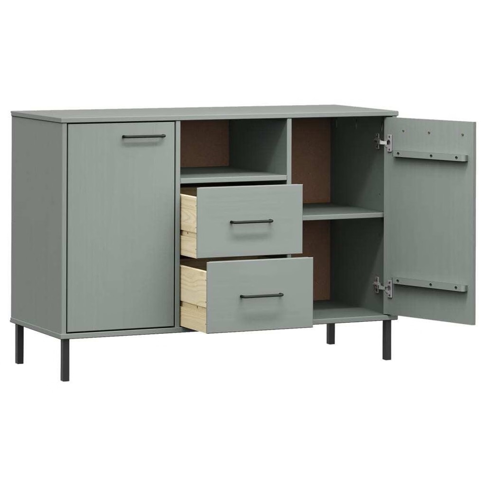 Sideboard Grey Solid pine wood, metal Medium Sideboard