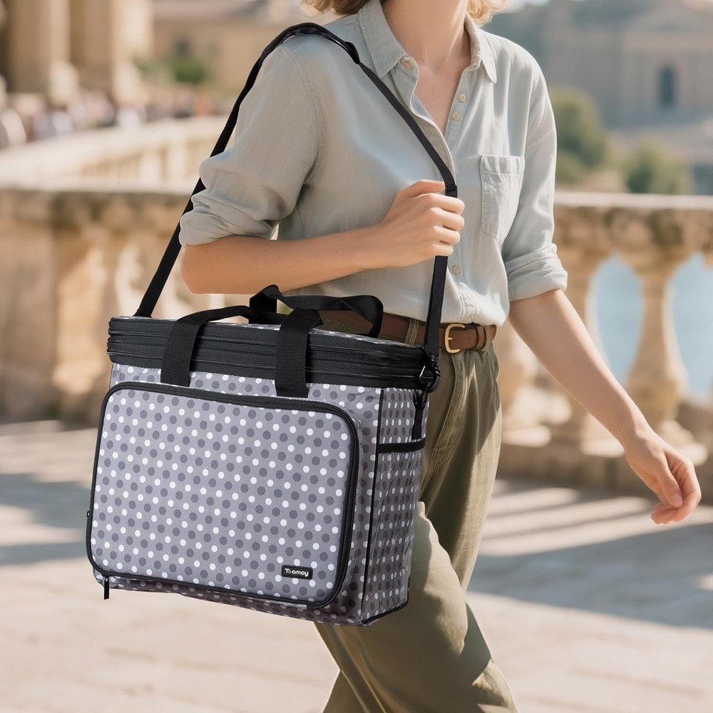 Durable Knitting Bag with Adjustable Strap and Protective Cover - Ideal Gift