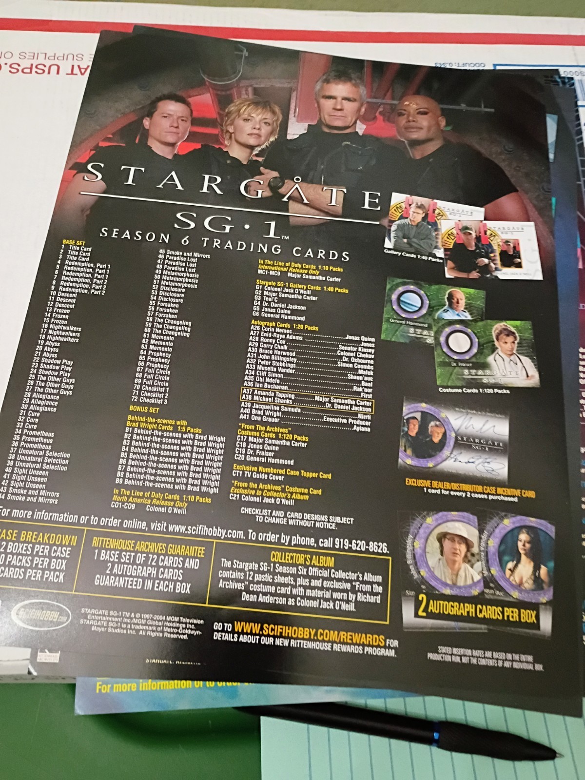 Lot Of 10 Stargate Atlantis 1,2,3 And SG1 6 7 8 9 10