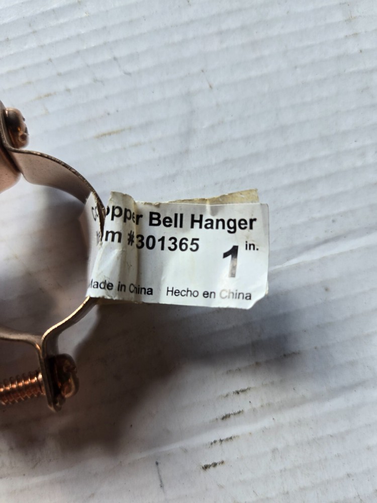 1" Copper Plated Steel Bell Pipe Hanger