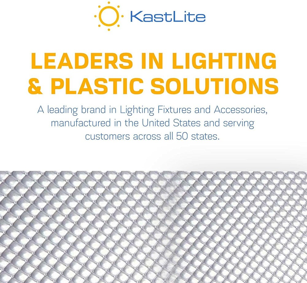 KastLite .125" Prismatic Lighting Panel Diffuser for Overhead Fixtures | 4 Pack
