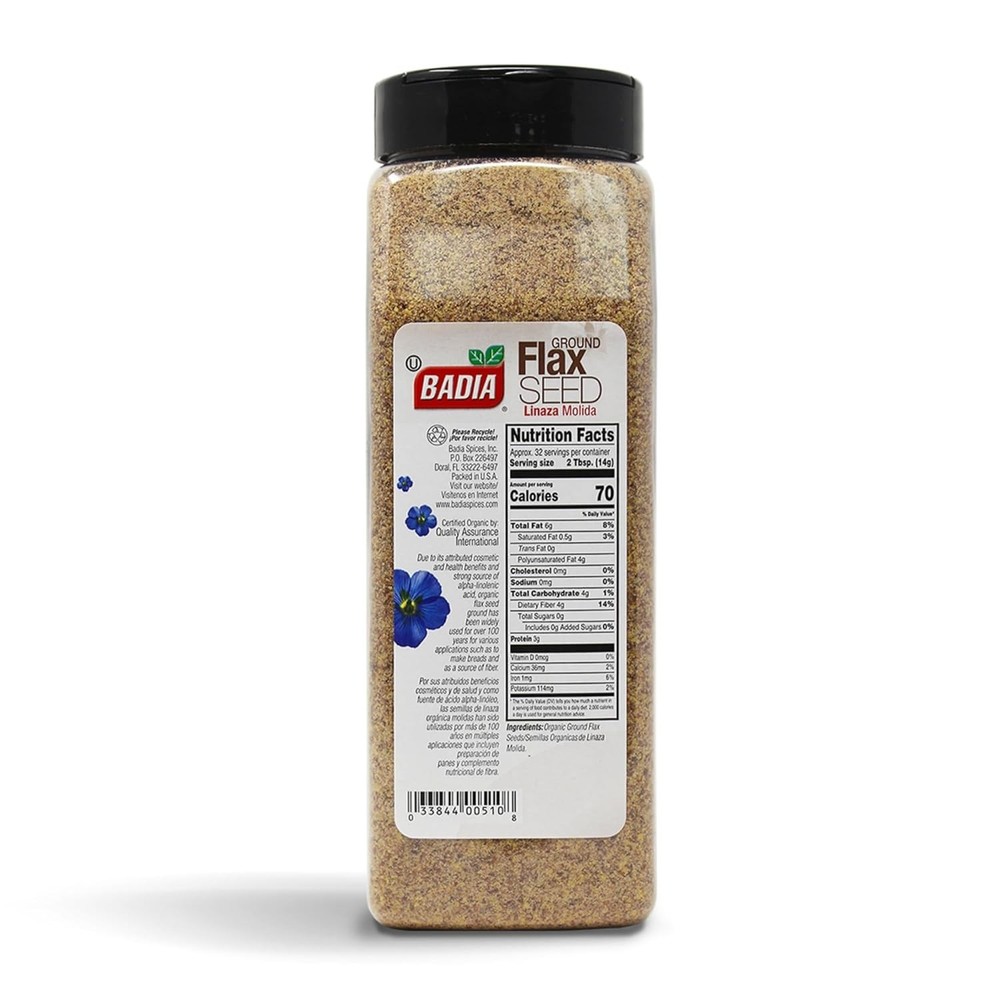 Organic Flax Seed, Ground, 16-Ounce