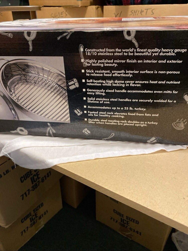 Culinary Essentials Stainless Steel Roasting Pan With Rack