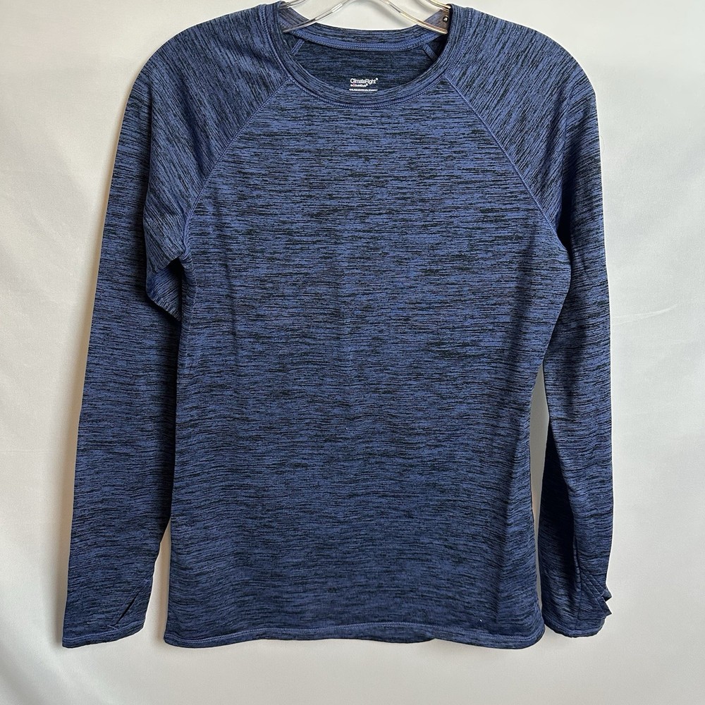 Cuddle Duds Sm Set Climate Right BlueHeather Pullover Thumbholes And Pants