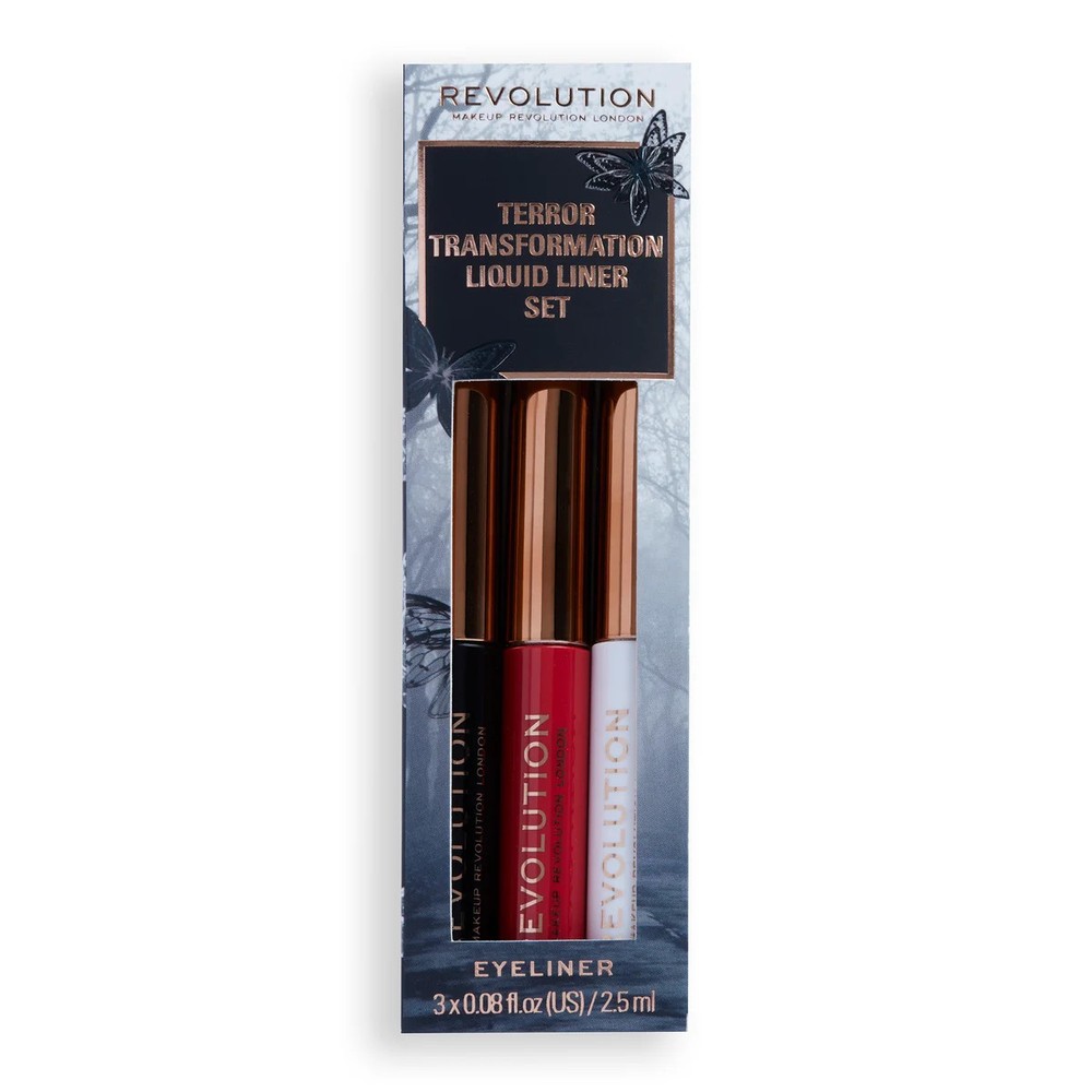 Revolution Terror Transformation Liquid Liner 3 Piece Set, New & Sealed!