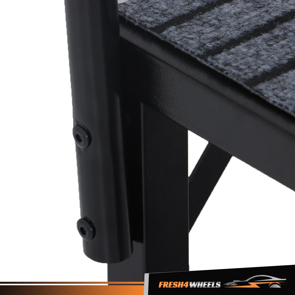 660 lbs Load Capacity RV Steps Outdoor 4 Steps with 2 Handrails w/ Step Mat