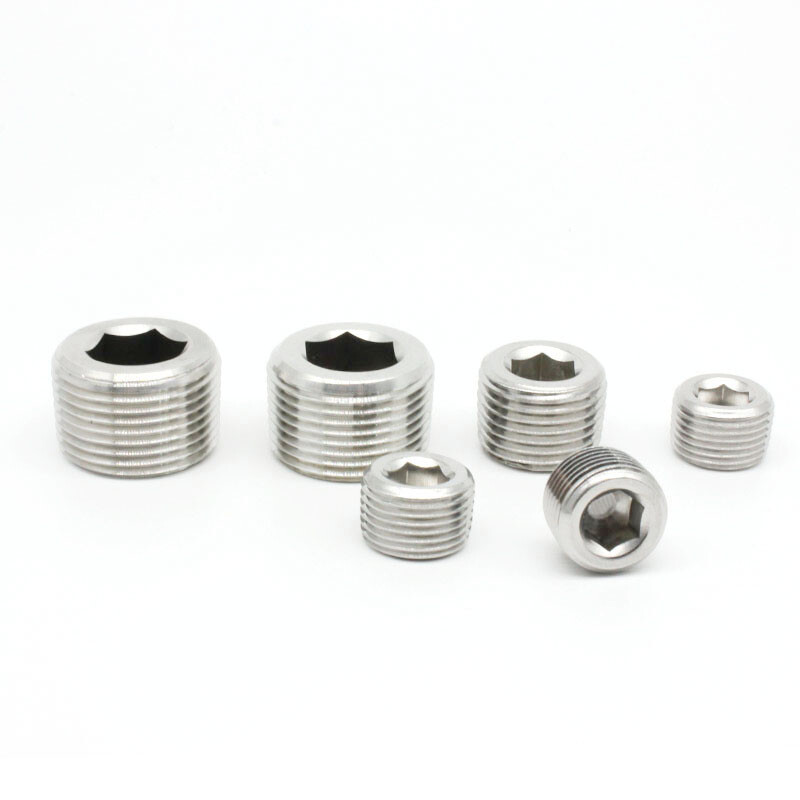 304 Stainless Steel NPT Hex Head Pipe Plug Fitting 1/16~2 inch