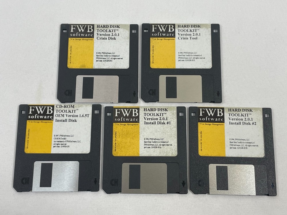 Vintage 1997 FWB Software CD-ROM Hard Disk Tool Kit 3.5" Floppy Disk