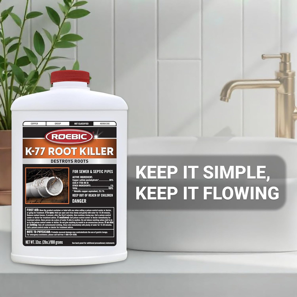 K-77 Granular Tree Root Killer, Chemical Septic System, Drain Field and Sewer Li