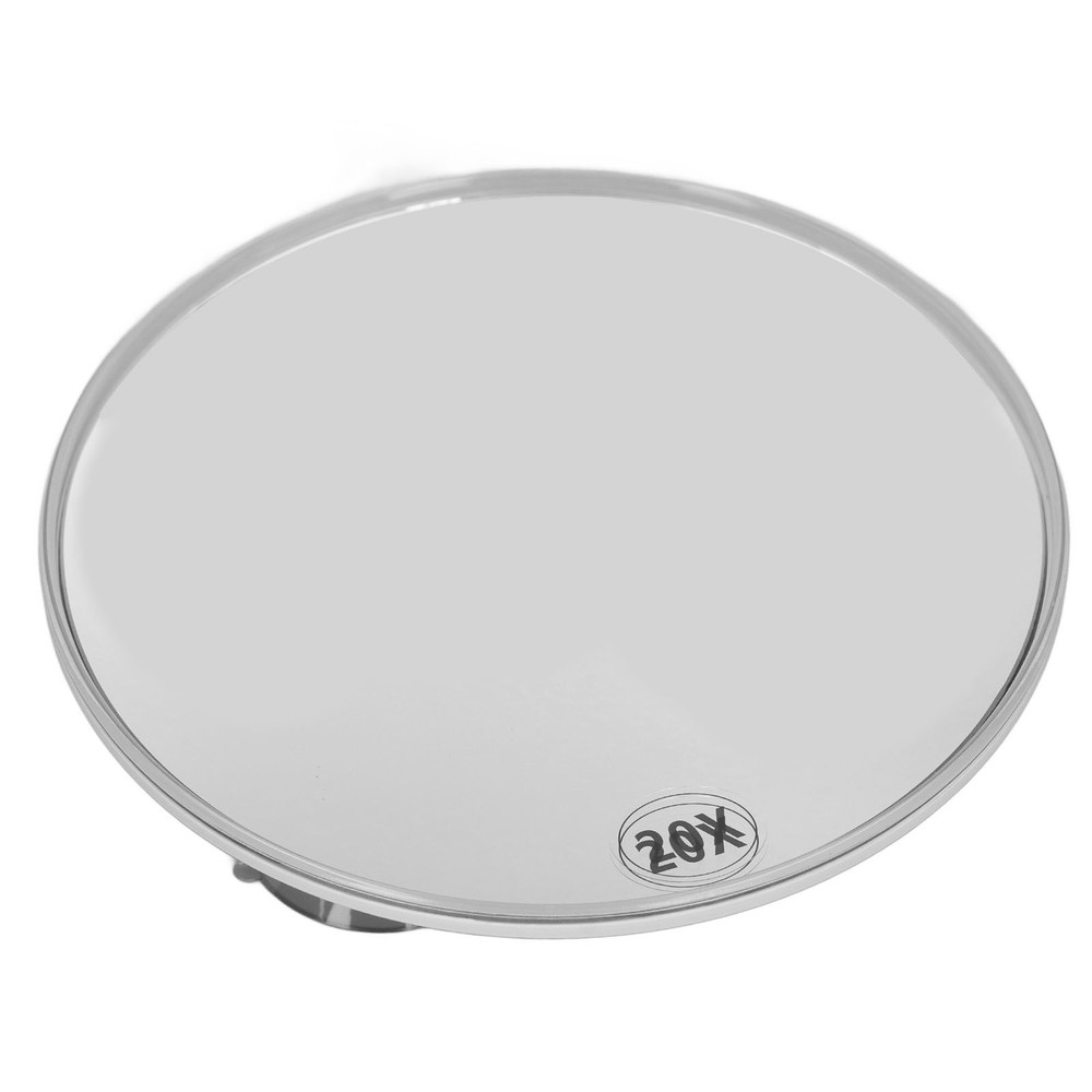 20X Magnifying Mirror With 3 Suction Cups Space Saving Round Strong Suction