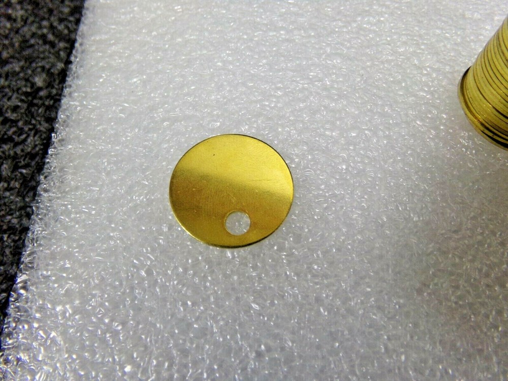 30 1" BRASS STAMPING TAGS WITH HOLE (DC)