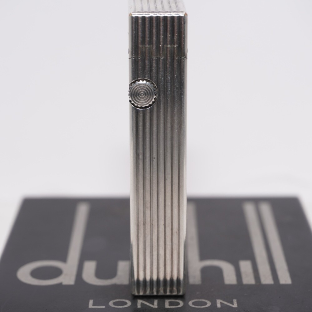 Dunhill Lighter Silver Stripe Pattern-Ultrasonically cleaned_Working