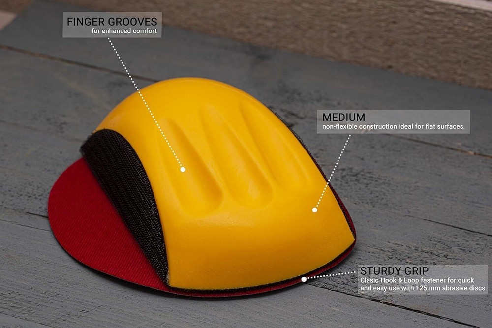 Handheld Sanding Block with Hook & Loop Grip - Ideal for Woodworking & Paintwork