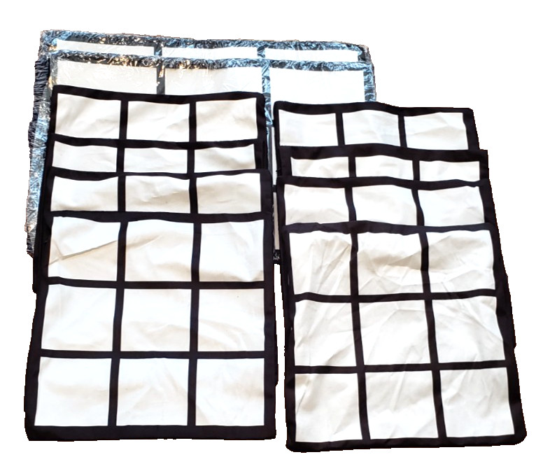 Sublimation 9 Panel Blank 8 Pillowcases + 2  Place Mats Create Logo Ready DIY